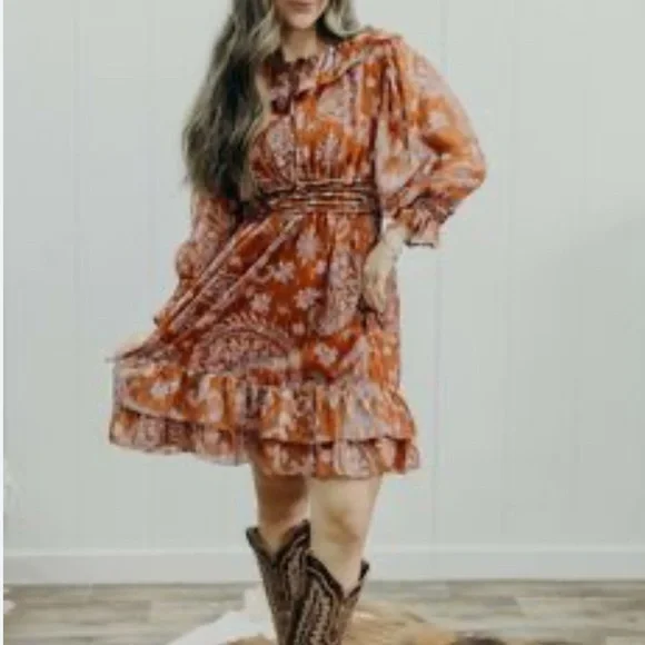 Express Blush Floral Dress - Picture 8 of 8